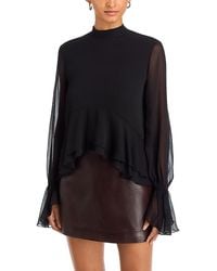 AREA STARS - Ruffle Trim Top - Lyst