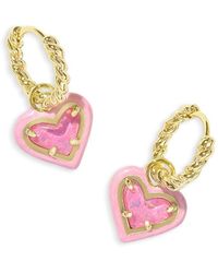 Kendra Scott - Ari Heart Dangle Rope Huggie Hoop Earrings - Lyst