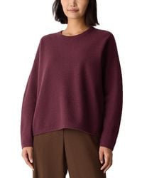 Eileen Fisher - Wool Crewneck Sweater - Lyst