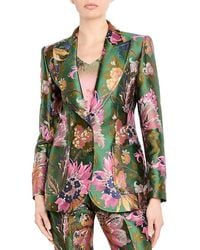 Etro - Floral Peak Lapel Fitted Jacket - Lyst