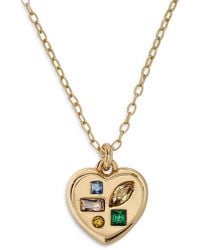 Kate Spade - Gifting Self Love Mixed Stone Heart Pendant Necklace, 16-19 - Lyst