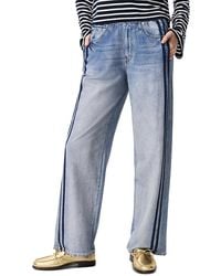 Rag & Bone - Miramar Wide Leg Cotton Terry Track Pants - Lyst