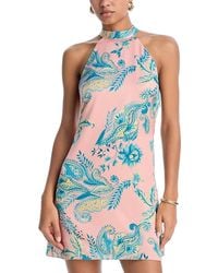 Hemant & Nandita - Printed Halter Mini Dress - Lyst