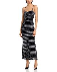 Aqua - Mesh Maxi Dress - Lyst