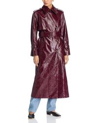 Kobi Halperin - Rose Belted Faux Leather Trench Coat - Lyst