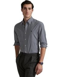 Polo Ralph Lauren - Cotton Stretch Poplin Gingham Check Classic Fit Button Down Shirt - Lyst