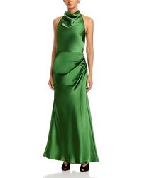 Aqua - Draped Halter Gown - Lyst