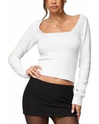 Edikted - Kerry Square Neck Knit Top - Lyst