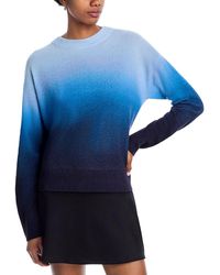 Aqua - 100% Cashmere Brushed Ombre Crewneck Sweater - Lyst