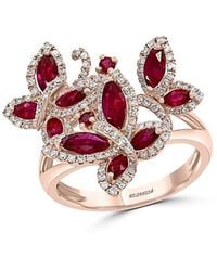Bloomingdale's Fine Collection - Ruby & Diamond Butterfly Statement Ring - Lyst