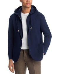 Eleventy - Cotton Jersey Jacket & Removable Hood - Lyst