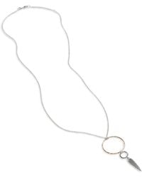 John Hardy - 18k Yellow Gold & Sterling Silver Classic Chain Circle & Spear Pendant Necklace - Lyst