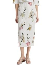 Vince - Wilted Peony Pleated Skirt - Lyst