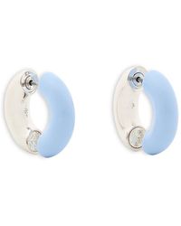 Kate Spade - Interlock Cubic Zirconia Half Huggie Hoop Earrings - Lyst