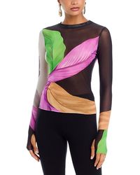 AFRM - Kaylee Mesh Top - Lyst