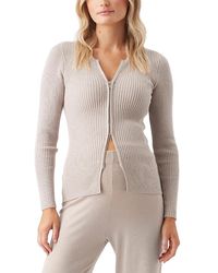 Ripe Maternity - Romee Zip Through Knit Sweater - Lyst