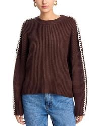 Elan - Ribbed Blanket Stitch Sweater - Lyst
