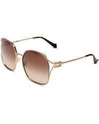 Miu Miu - Geometric Sunglasses, 60Mm - Lyst