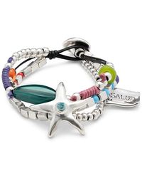 Uno De 50 - Plated Beaded Bracelet With Beads And A Star - Lyst