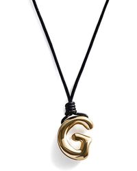 BaubleBar - Initial Adjustable Cord Pendant Necklace, 32 - Lyst
