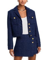 Aqua - Tweed Collar Jacket - Lyst