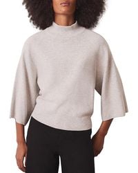 Mint Velvet - Cotton Blend High Neck Top - Lyst