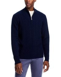 Peter Millar - Crescent Ridge Cable Knit Quarter Zip Sweater - Lyst