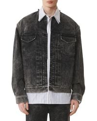 Lanvin - Loose Fit Washed Denim Jacket - Lyst