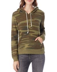Alternative Apparel Athletic Camo Hooded Sweatshirt - Green