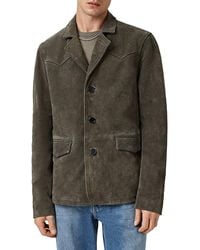 AllSaints - Hornett Suede Blazer - Lyst