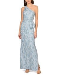 Aidan Mattox - Stretch Jacquard One Shoulder Gown - Lyst