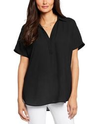 NYDJ - Becky Printed Short Sleeve Blouse - Lyst