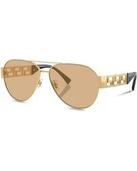 Versace - Pilot Sunglasses - Lyst