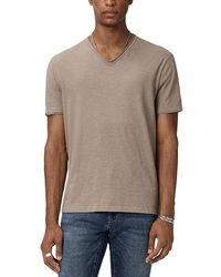 John Varvatos - Miles Slub Cut Raw Edge V-Neck Tee - Lyst