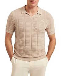 Ted Baker - Ruzza Open Collar Polo Sweater - Lyst