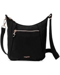 Baggallini Securtex Jet Set Anti Theft Mini Crossbody in Gray | Lyst