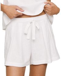 Eberjey - Linen Blend Relaxed Pajama Shorts - Lyst