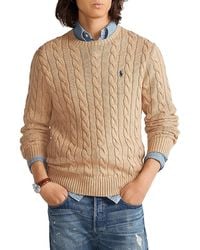 Polo Ralph Lauren - Cable Knit Cotton Sweater - Lyst