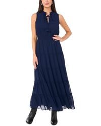 1.STATE - Sleeveless Tie Neck Maxi Dress - Lyst