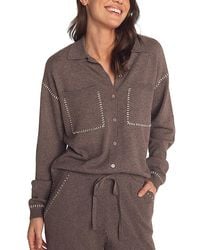 Bella Dahl - Whipstitch Button Front Shirt - Lyst