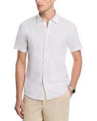 BOSS - Stretch Linen Roan Slim Fit Shirt - Lyst