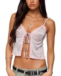 Edikted - Backless Satin Effect Polka Dot Top - Lyst
