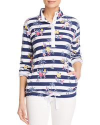 Tommy Bahama Lanai And Order Floral Stripe Sweatshirt - Blue