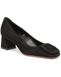 Santoni - Suede Low-Heel Pump - Lyst