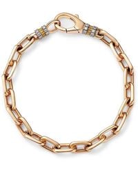 WALTERS FAITH - 18K Rose Diamond Chain Link Bracelet - Lyst