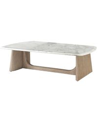 THEODORE ALEXANDER - Repose Wooden Coffee Table With Marble Top - Lyst