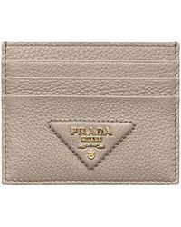 Prada - Leather Card Holder - Lyst