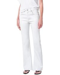Agolde - Mid Rise Leather Kick Bootcut Jeans - Lyst