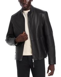 HUGO - Lokis Slim Fit Leather Jacket - Lyst