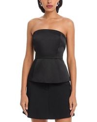 French Connection - York Satin Strapless Peplum Top - Lyst